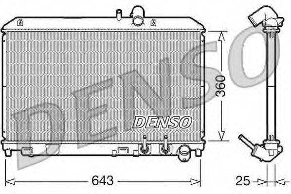 DENSO DRM44012 Радиатор, охлаждение двигателя