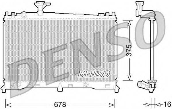 Радиатор, охлаждение двигателя DENSO DRM44027