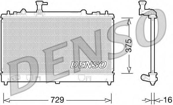 Радіатор, охолодження двигуна DENSO DRM44028
