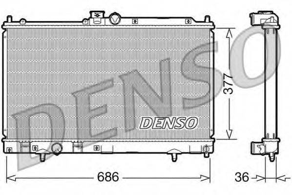 Радіатор, охолодження двигуна DENSO DRM45022
