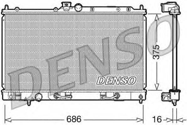 Радіатор, охолодження двигуна DENSO DRM45024