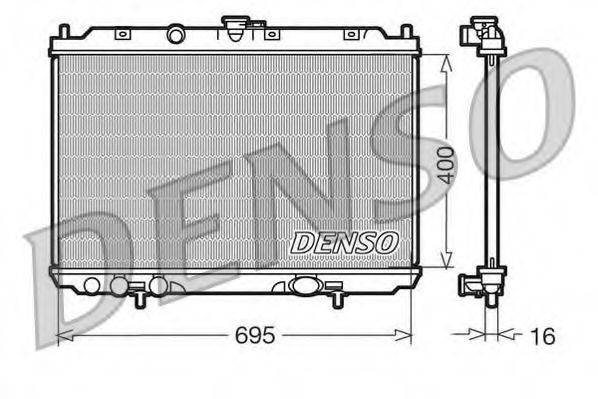 Радиатор, охлаждение двигателя DENSO DRM46013