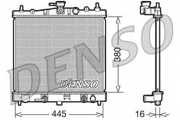 Радіатор, охолодження двигуна DENSO DRM46021