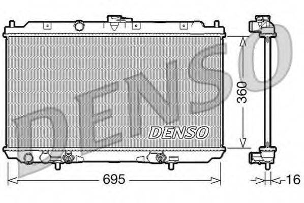 Радіатор, охолодження двигуна DENSO DRM46024