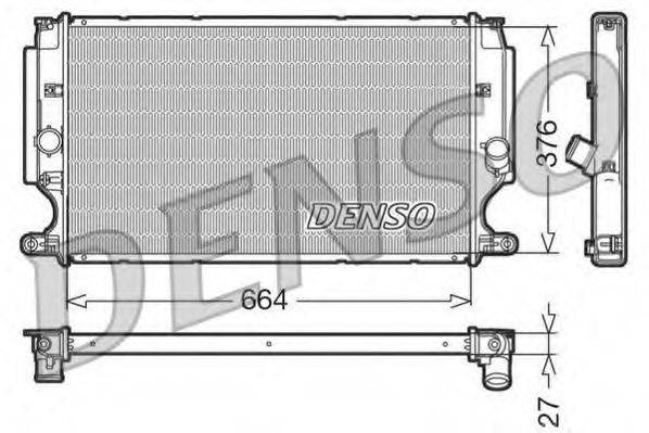 Радіатор, охолодження двигуна DENSO DRM50024