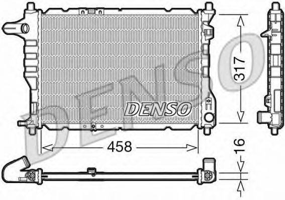 Радиатор, охлаждение двигателя DENSO DRM08005
