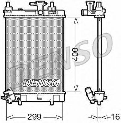 Радиатор, охлаждение двигателя DENSO DRM35003