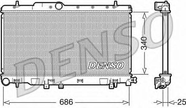 Радиатор, охлаждение двигателя DENSO DRM36019