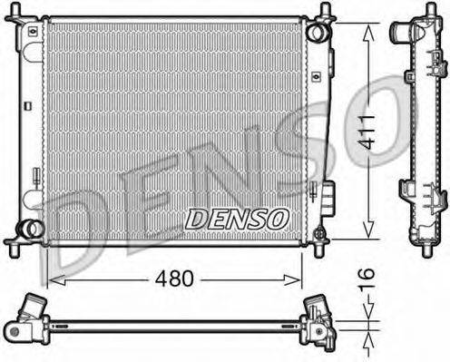 Радиатор, охлаждение двигателя DENSO DRM43003