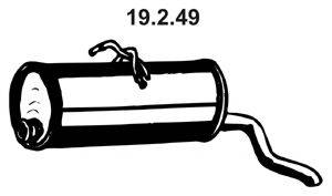 EBERSPACHER 19249 Глушник вихлопних газів кінцевий