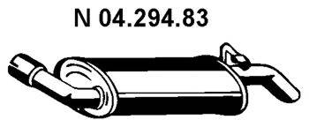 Глушитель выхлопных газов конечный EBERSPACHER 04.294.83