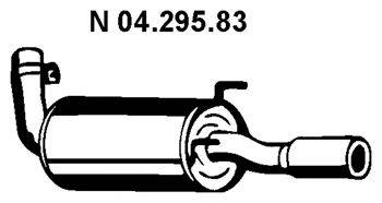 Глушник вихлопних газів кінцевий EBERSPACHER 04.295.83