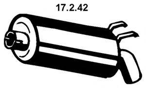 Глушитель выхлопных газов конечный EBERSPACHER 17.2.42