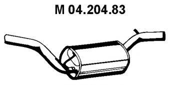 Середній глушник вихлопних газів EBERSPACHER 04.204.83