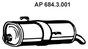 Глушитель выхлопных газов конечный EBERSPACHER 684.3.001