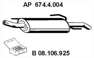 Глушитель выхлопных газов конечный EBERSPACHER 674.4.004