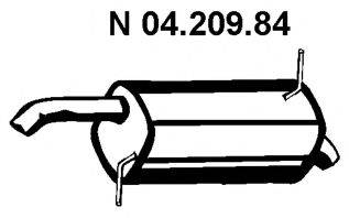Глушитель выхлопных газов конечный EBERSPACHER 04.209.84