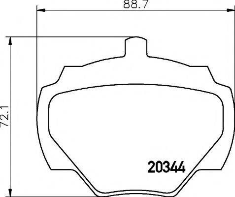 MINTEX MLB43 Комплект тормозных колодок, дисковый тормоз