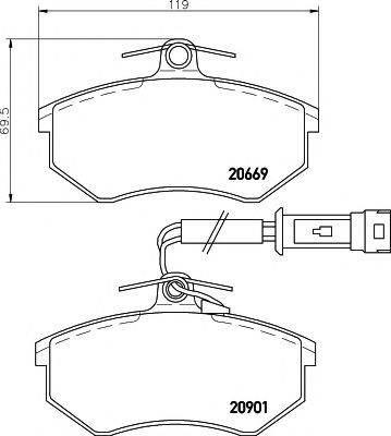 Комплект тормозных колодок, дисковый тормоз MINTEX MDB1293