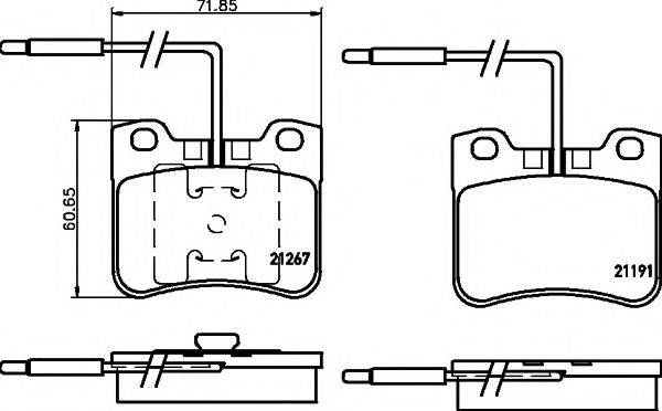 Комплект тормозных колодок, дисковый тормоз MINTEX MDB1557