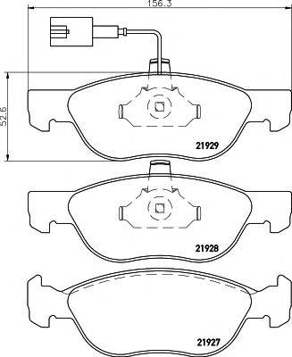 Комплект тормозных колодок, дисковый тормоз MINTEX MDB1734