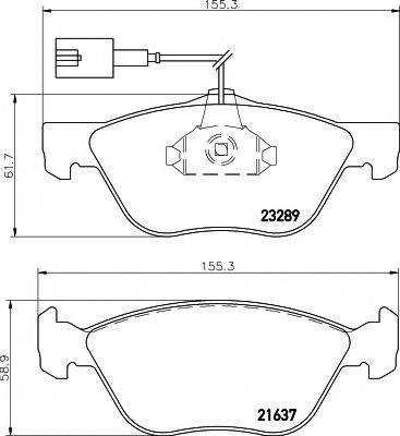 Комплект тормозных колодок, дисковый тормоз MINTEX MDB2068
