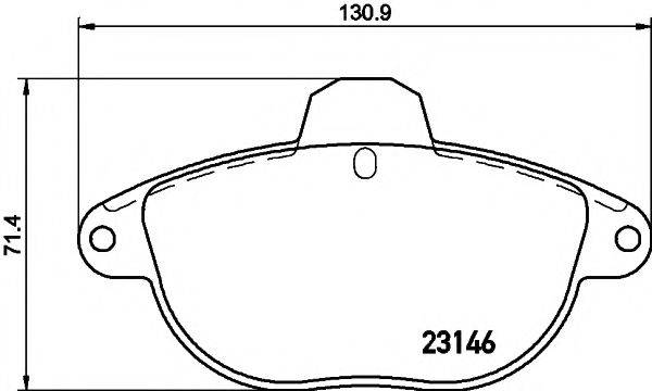 Комплект тормозных колодок, дисковый тормоз MINTEX MDB1854