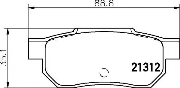 MINTEX MDB1360 Комплект тормозных колодок, дисковый тормоз
