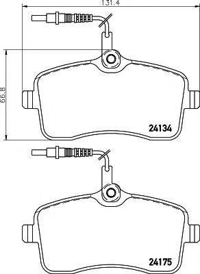 Комплект тормозных колодок, дисковый тормоз MINTEX MDB2701
