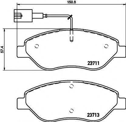 Комплект тормозных колодок, дисковый тормоз MINTEX MDB3318