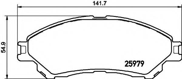 Комплект тормозных колодок, дисковый тормоз MINTEX MDB3427