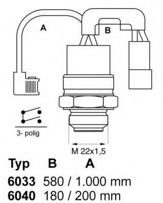 WAHLER 603388 Термові вимикач, вентилятор радіатора