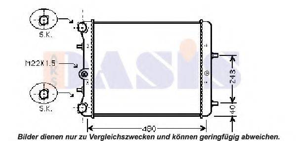 AKS DASIS 040008N Радиатор, охлаждение двигателя