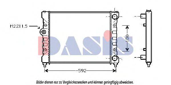 Радиатор, охлаждение двигателя AKS DASIS 040350N