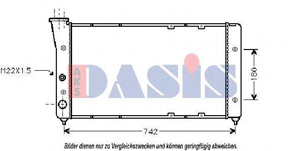 AKS DASIS 041130N Радиатор, охлаждение двигателя
