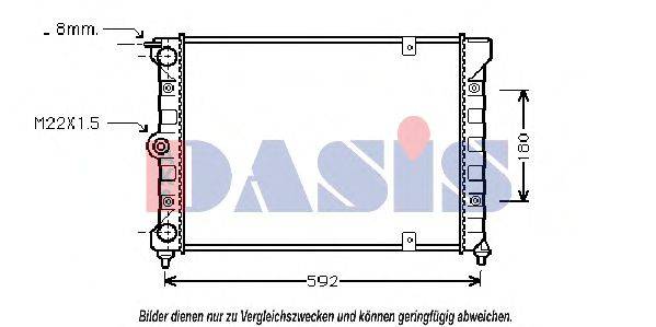AKS DASIS 041630N Радиатор, охлаждение двигателя