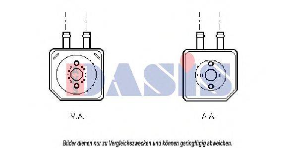 масляный радиатор, двигательное масло AKS DASIS 046005N