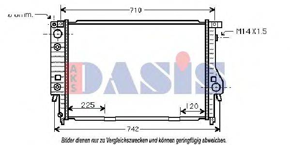 Радиатор, охлаждение двигателя AKS DASIS 050900N