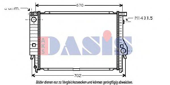 AKS DASIS 051450N Радиатор, охлаждение двигателя