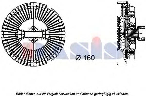 Зчеплення, вентилятор радіатора AKS DASIS 058015N