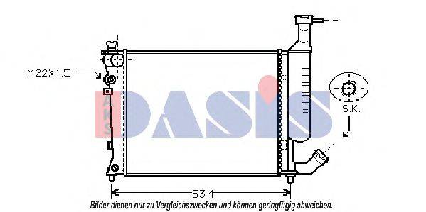 Радиатор, охлаждение двигателя AKS DASIS 060014N