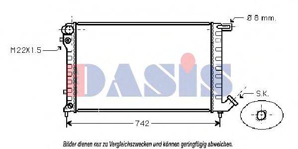 Радиатор, охлаждение двигателя AKS DASIS 060016N