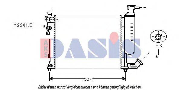 AKS DASIS 060250N Радиатор, охлаждение двигателя