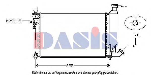 Радиатор, охлаждение двигателя AKS DASIS 060260N