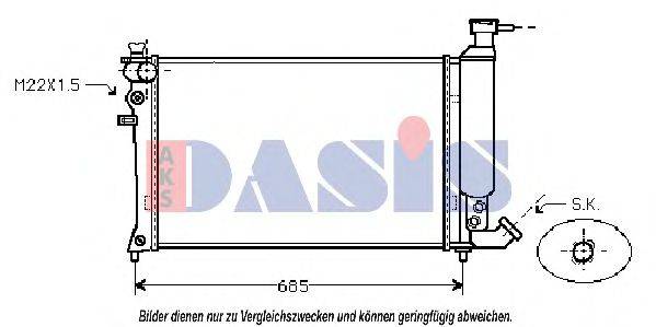 Радіатор, охолодження двигуна AKS DASIS 060310N