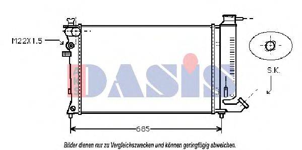 Радиатор, охлаждение двигателя AKS DASIS 060730N