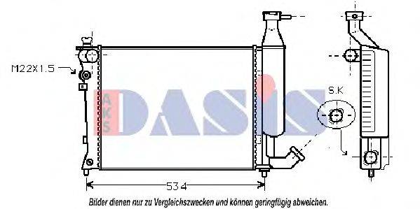 Радиатор, охлаждение двигателя AKS DASIS 060840N