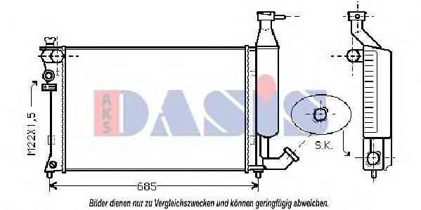 AKS DASIS 060850N Радиатор, охлаждение двигателя
