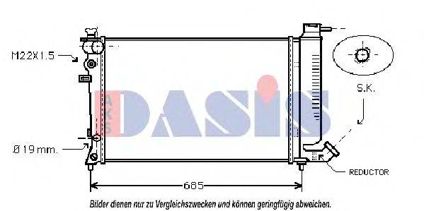 Радиатор, охлаждение двигателя AKS DASIS 060970N