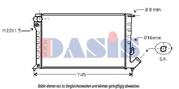 Радіатор, охолодження двигуна AKS DASIS 060990N